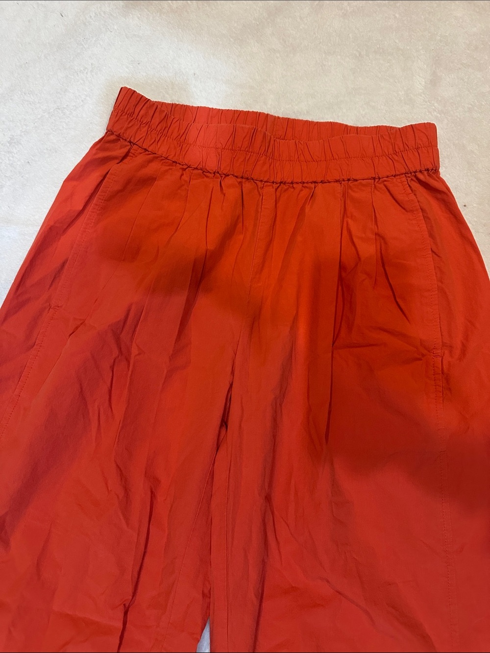 Eileen Fisher Organic Cotton Orange Lantern Pants XXS Barrel Pants Pull On - Picture 4 of 8